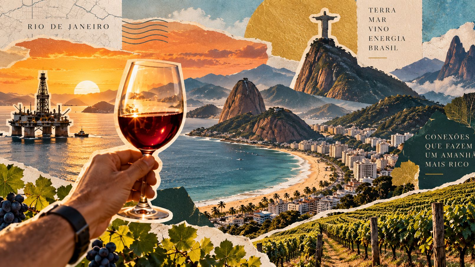O petróleo sustenta, mas o vinho representa